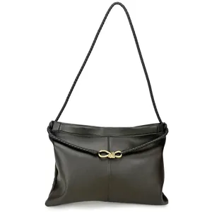 B-Home Andiamo Large Capaci op Bag Women's Handbag With Knot Soft Handle Tote Bag in Cowhide Leather thumbnail-3