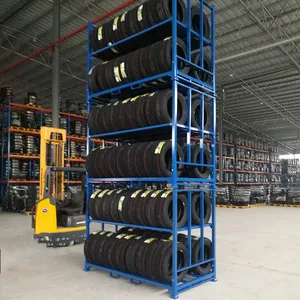 Heavy-Duty Collapsible Steel Rack for Auto Parts, Tyres, and Fabric Rolls Storage thumbnail-5