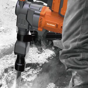 ‌Powerful 1700W Electric Demolition Hammer, 2000RPM Heavy-Duty Concrete Breaker With Accessories