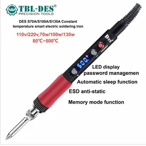 DES S70/S100/S130(70/100/130W) Digital Soldering Iron | 3s Fast Heating, Precise Temp Control, ESD Safe, Smart Energy-saving Sleep thumbnail-1
