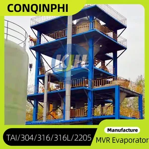 Industrial Wastewater MVR Evaporator 5000L/h 316L Stainless Steel PLC Automatic thumbnail-5
