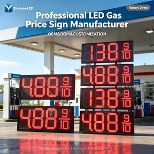 Outdoor Led 7 Segment Digit Number 888.8 Red Color Gas Price Sign Led Gas Station Price Led Sign Board for Gas Station thumbnail-1