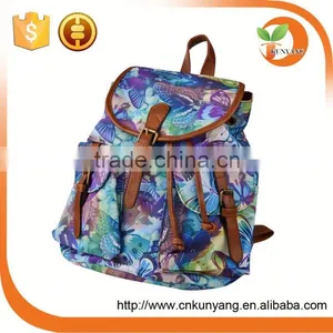 2016 Wholesale Fashion Backpack With Flower Imprint Student Bags thumbnail-1