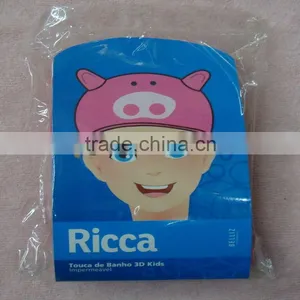 Green Cartoon Children Bath Shower Cap thumbnail-4