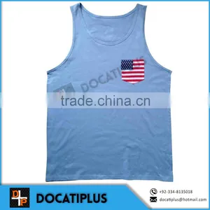 Custom Printed Pocket Tank Top thumbnail-1