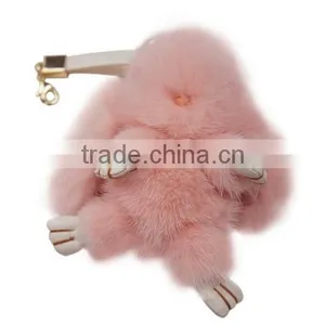 Rabbit Fur Baby Animal Nursery Doll Toys Home Decoration Pendant Hanging Ornements Christmas Gifts For Children thumbnail-4