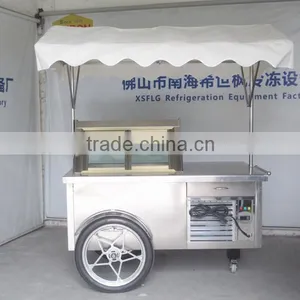 Fashionable Mobile Electric Utility Ice Cream Food Display Vending Carts thumbnail-1