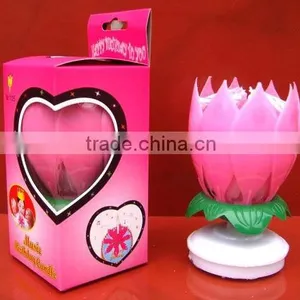 Lotus Rotating Music Candle thumbnail-1