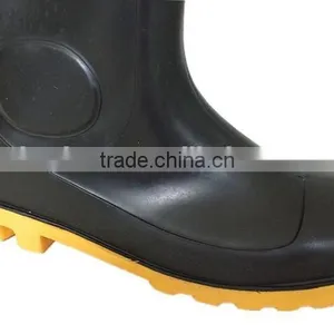 Pvc High Acid-proof Rain Boots for Men/Steel Toe Trooper Motorcycle Boot thumbnail-2