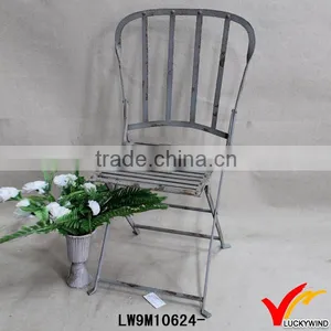 Rustic Paints Antique Metal Folding Chair Supplier thumbnail-2
