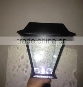 Wall/Deck/Post Mount Outdoor Black Motion Activated Solar Powered LED Lantern Head Quality Choice thumbnail-1