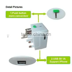 Multi-Nation Travel Adapter With USB Charger thumbnail-2