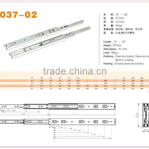 75lbs Full Extension Ball Bearing Drawer Slide Rail 1037-02 thumbnail-1
