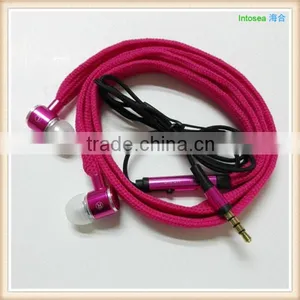 Promotional Earphone Manufacturer,fancy Shoelace Earphone With Mic thumbnail-4