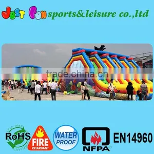 5 Lanes Amazing Mega Inflatable Games, Adult Obstacle Course Game thumbnail-1