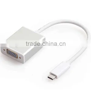 USB3.1 Type C to VGA Converter Adapter Cable/ 1080P Monitor/Projector/HDTV for Macbook12' Chromebook Pixel 2015 Edtion thumbnail-1