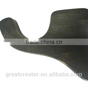 French Gold Decorative Wood Wall Mounting Bracket for 2" (50mm) Wooden Curtain Rod thumbnail-3