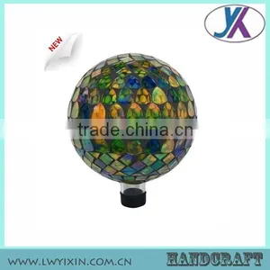 Wedding Round Shape 10" Mosaic Glass Decoration Outdoor Led Ball Lights thumbnail-1