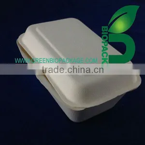 Eco-friendly Disposable Biodegradable Sugarcane Bagasse Food Box thumbnail-1
