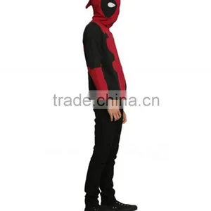 Deadpool Costume Adult Men Hoodie Sweatshirt Deadpool Costume Animation Film Zipper Outerwear Jacket Deadpool Hoodie Costume thumbnail-3