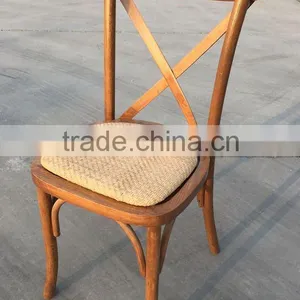 Franch Wood Cross Back Chair Dining Chair thumbnail-3