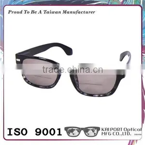 Perfect Solid Color and Gray Tortoiseshell Mix Spectacle Frame Plastic Bifocal Tinted Reading Glasses thumbnail-1