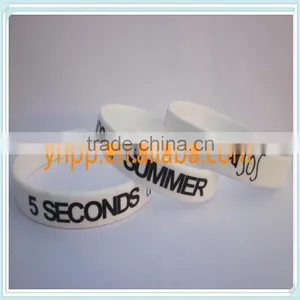 Custom Logo Advertising Silicone Wristband, Debossed and Ink-filled Colour thumbnail-3