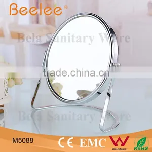 Brass Round Desktop Mirror 8 Inch Double Side Makeup Mirror thumbnail-1