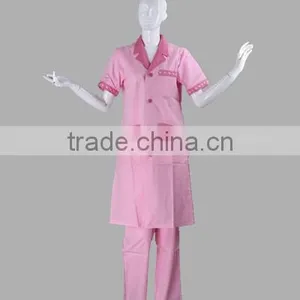 Women Short Sleeve Nurse Hospital Uniform Dress thumbnail-1
