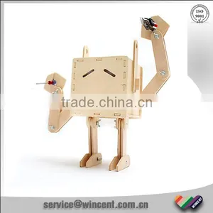 Painting DIY Creative Natural Wooden Robot Tissue Box thumbnail-1
