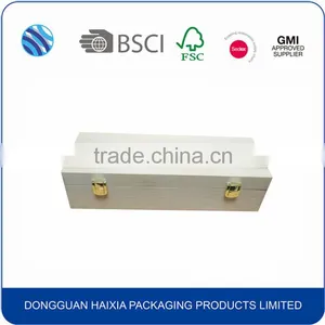 Hot Sale Custom Beech Solid Wood Wine Box With EVA Tray thumbnail-3