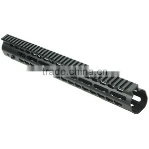 Funpowerland Black Float NSR 15 Inch Handguard One-piece Top Rail System KeyMod High Quality Lightest For AR-15 M4 M16 thumbnail-5