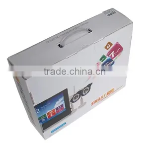 Looline 7 LCD Capacitive Touch Screen Overlay 4Ch HD Wifi CCTV Camera Security Recordable HD Camera System Kit thumbnail-4