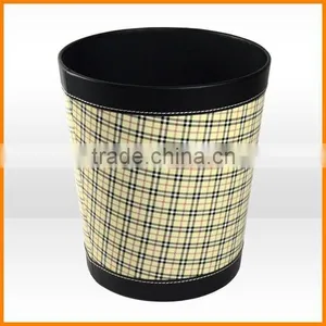 British European Leather + Metal Paint Trash Barrels Creative Trash Container Shipping Stylish Rooms Bucket thumbnail-2