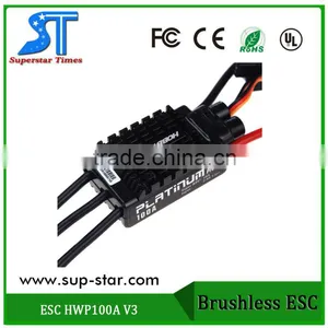 Original Hobbywing Platinum 100A V3 High Performance ESC for Align TREX 550 600 700 Helicopter Fixed Wing ESC thumbnail-2