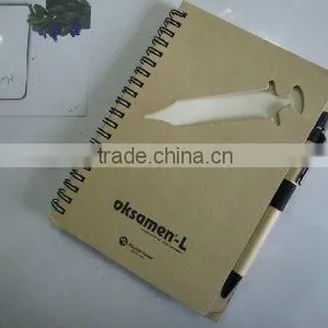 Recycled Spiral Hard Cover Notebooks With Ballpen thumbnail-1