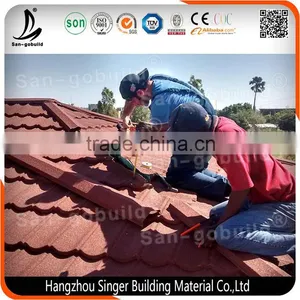 Factory Direct Sell High Quality Roofing Sheet, Al-zinc Stone Coated Metal Roof thumbnail-1