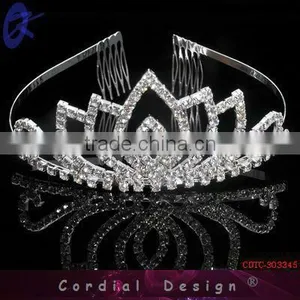 2013 Newest Fashion Tiara Crown For Adults Hair Comb thumbnail-1