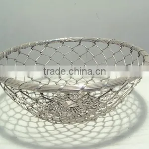 Iron Metal Fruit Basket,Designer Fruit Baskets,Antique Fruit Baskets,Mesh Fruit Basket,Leaf Design Fruit Baskets thumbnail-1