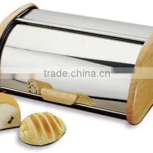 Stainless Steel Wicker Bread Box thumbnail-1