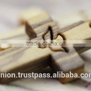 Olive Wood Small Jewelry Cross thumbnail-1