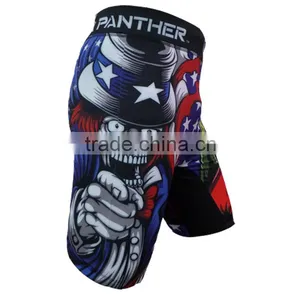 Light Weight Lycra Kickboxing Crossfit Shorts, High Impact Full Sublimation Mma Shorts Quality Choice thumbnail-1