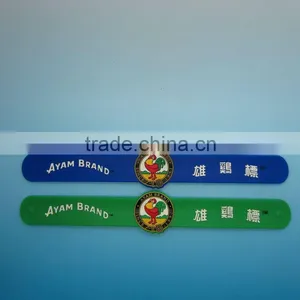 Promotional and Eeco-friendly 3D Cocks Shape Reflective Silicon Slap Wrist Band thumbnail-1