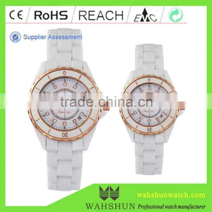 Luxury Business Gifts Sapphire Crystal White Ceramic Watch Ladies,women Watches a Uhren thumbnail-1
