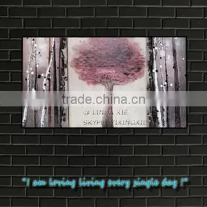 Modern Decorative Wall Art Birch Trees Oil Painting thumbnail-1