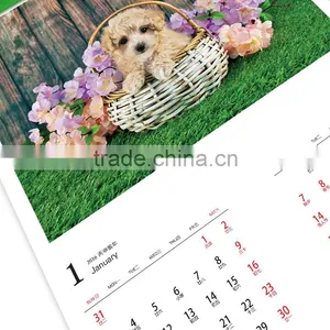 2016 Cute Pet Calendar Custom Full Color Printing Table Calendar, Table Calendar Wholesale thumbnail-2