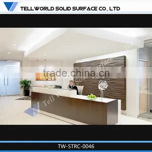 Top Quality 100% Acrylic Solid Surface Hotel Reception Desk/table Modern thumbnail-1
