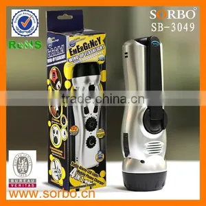 Emergency Dynamo Power AM/FM Radio /Hand Crank LED Flashlight/Cell Phone Charger thumbnail-5