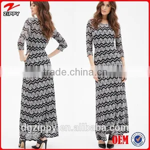 Floral and Chevron Lace New Fashion Woman Dress Maxi Long Dress thumbnail-1