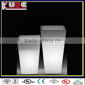 LED Illuminated Home Decoration Colorful Plastic Square Flower Pots/indoor Square Decorative Pots thumbnail-1